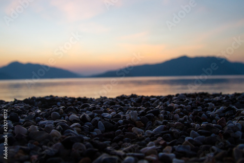 sunset on the beach in Marmaris Turkey © Tunahan-Erkal