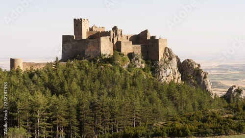 Castillo de Loarre / Castle of Loarre in Huesca, Aragon, Spain Medium shot photo