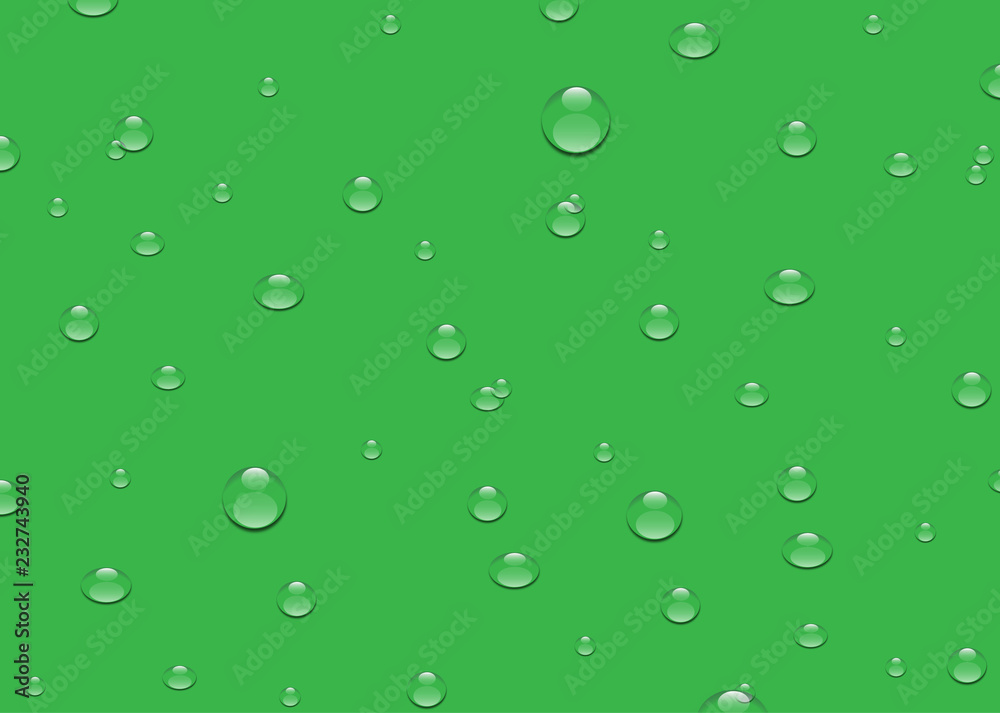 water drop on green background, illustration design