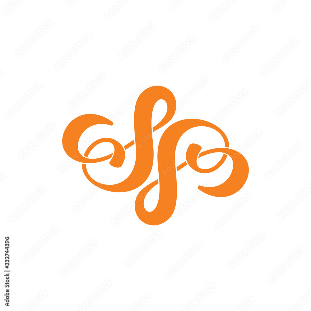 letters ss curves overlapping logo vector letters ss curves overlapping logo vector