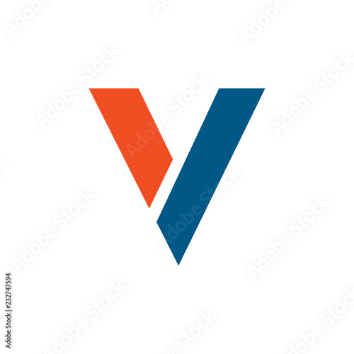 V letter logo design vector template