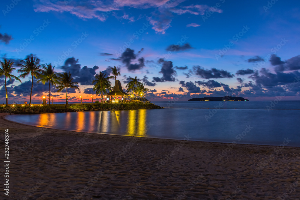 bar sunset twilight beach resort vacation holiday destination