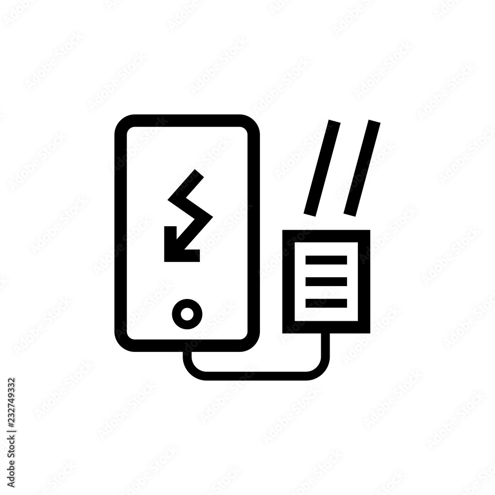 Smartphone solar charger icon Smartphone solar charger icon
