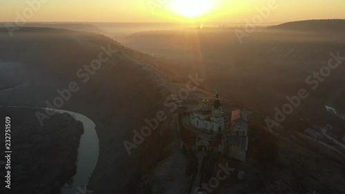 Sunrise at Old Orhei Monastery in Moldova Republic