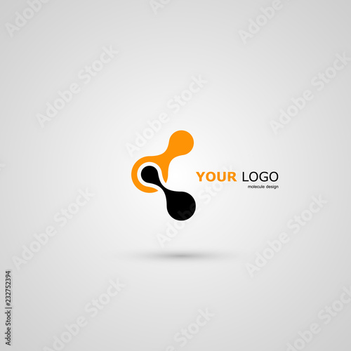 Connect abstract molecule vector icon