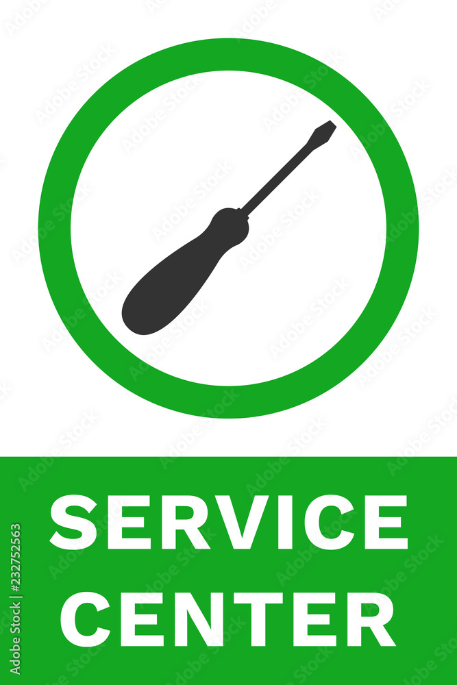 SERVICE CENTER sign. Vertical signboard. Vector. SERVICE CENTER sign. Vertical signboard. Vector.