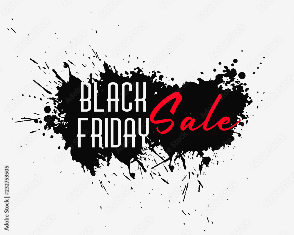 Obraz premium abstract black friday ink splash background