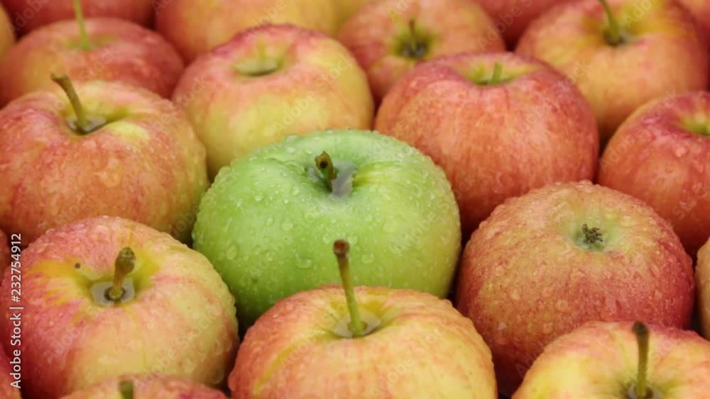 Close-up. The rotation of the background made from apples. Close-up. The rotation of the background made from apples.