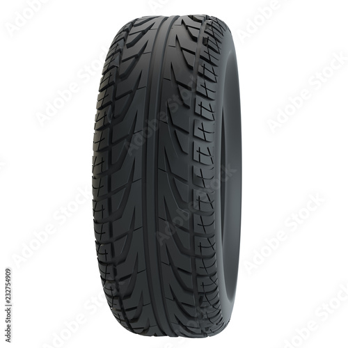 Car tire isolated on white background