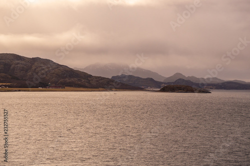 Norway Landscape scene around Tromso during winter