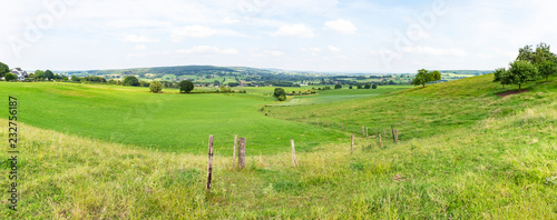 Panorama of South Limburg hilly landscape near Epen
