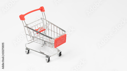 Shopping cart isolated on white background. © sutthinon602