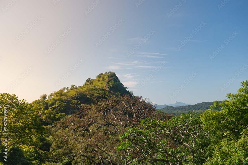 Beautiful view of Sri Lanka. Green landscape with mountain in Asia. Beautiful view of Sri Lanka. Green landscape with mountain in Asia.