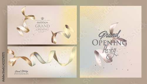 VIP invitation vintage card with air balloons and gold design elements. Vector illustration [Converted]