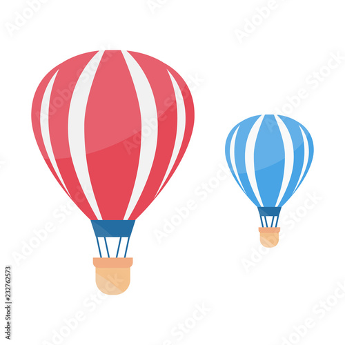 Hot air balloon in the sky. Air balloon vector