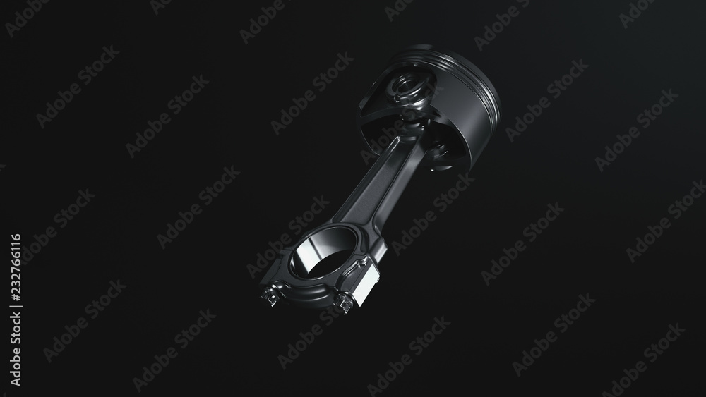 3d illustration of piston on a dark background 3d illustration of piston on a dark background