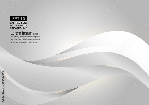 Gray and Silver color twist abstract background design. Fluid gradient shapes composition futuristic design. vector illustration