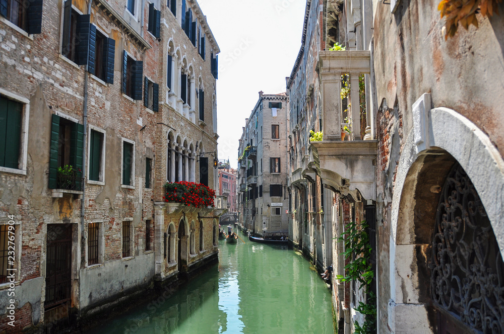 Narrow water streets of Venice