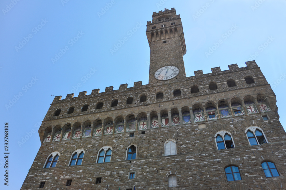 Palazzo Vecchio is the town hall of Florence (Italy)