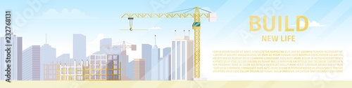 Vector drawing image concept of the build new life