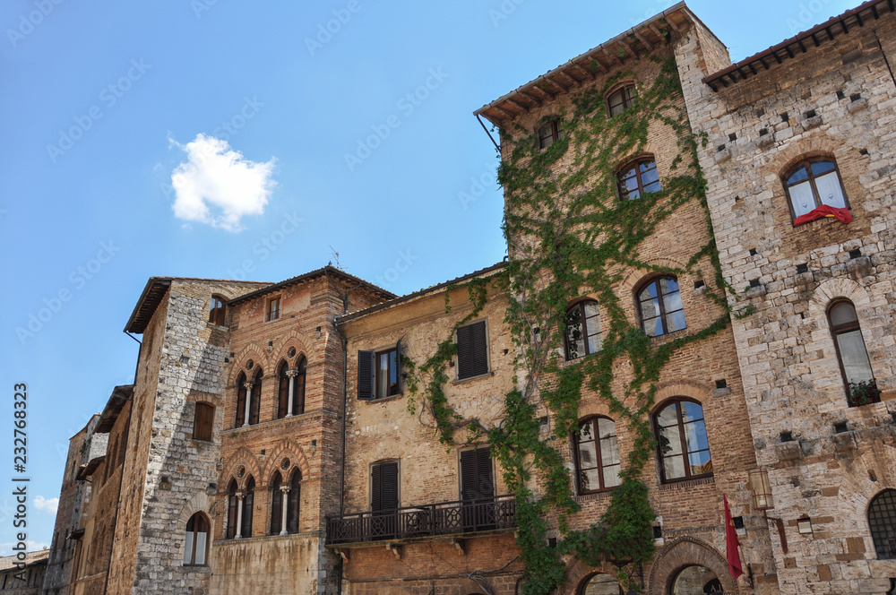 San Gimignano - a small walled medieval hill town in the province of Siena, Tuscany