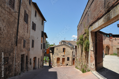 San Gimignano - a small walled medieval hill town in the province of Siena  Tuscany
