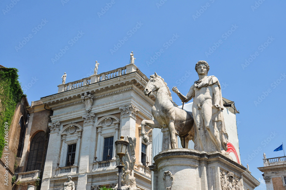 Statue of Castor in the Capitoline Hill in Rome