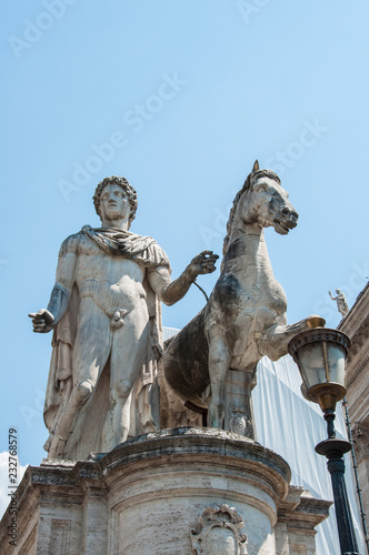 Statue of Pollux in the Capitoline Hill in Rome