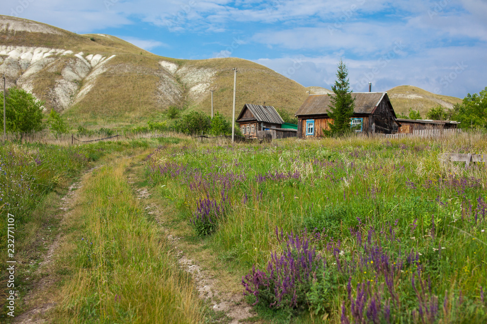 village at the foot of the chalk hills village at the foot of the chalk hills