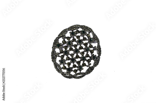 brooch on white background