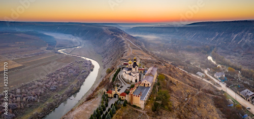 Old Orhei panorama, Republic of Moldova, aerial view