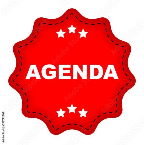 red vector banner agenda