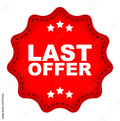 red vector banner last offer