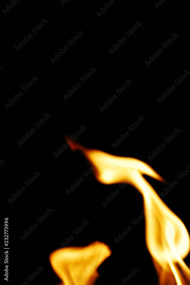fire on black background fire on black background