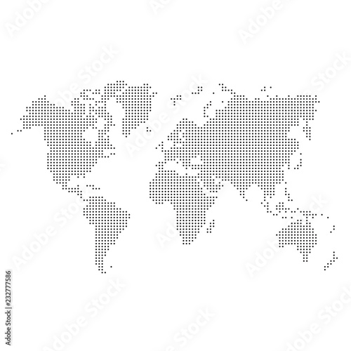 World map circles