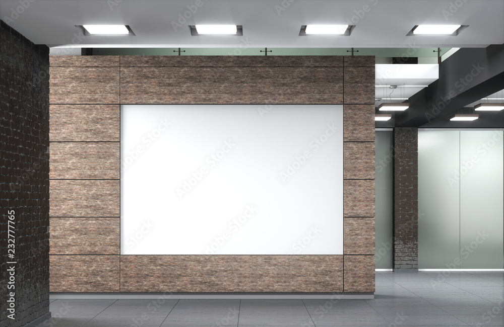 Office hall 3d illustration Office hall 3d illustration