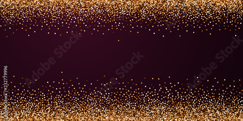 Red round gold glitter luxury sparkling confetti. 