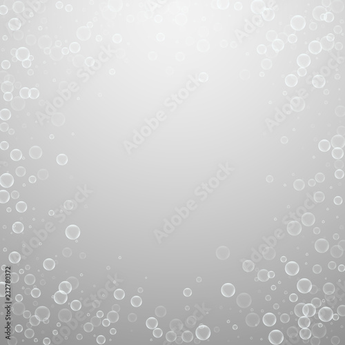 Soap bubbles abstract background. Blowing bubbles 