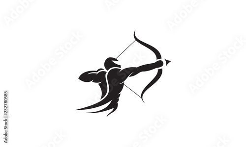 Obraz na plátně Strong archer vector
