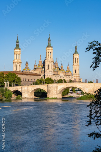 View of Basilica Pillar in Zaragoza , Spain.