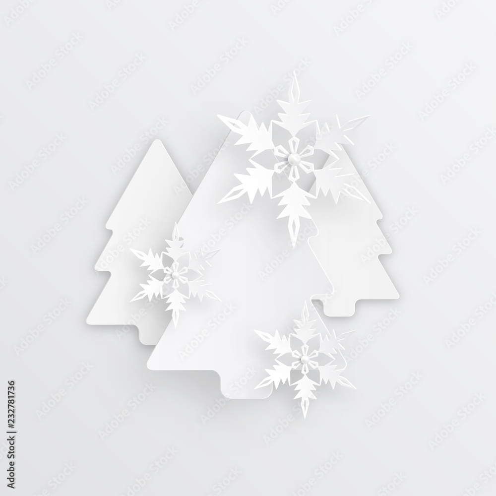 Vector illustration abstract Christmas Background with snowflakes. Winter paper art design. Christmas and new year card template Vector illustration abstract Christmas Background with snowflakes. Winter paper art design. Christmas and new year card template