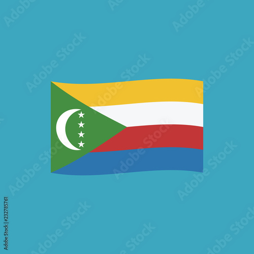 Comoros flag icon in flat design Free Download Comoros flag icon in flat design - GFXLoad