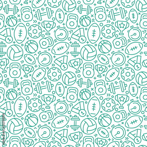 Sport related seamless pattern. Vector eps8 format