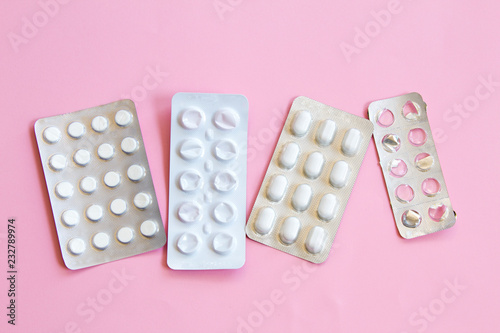 Various medications, medicine and tablets, background