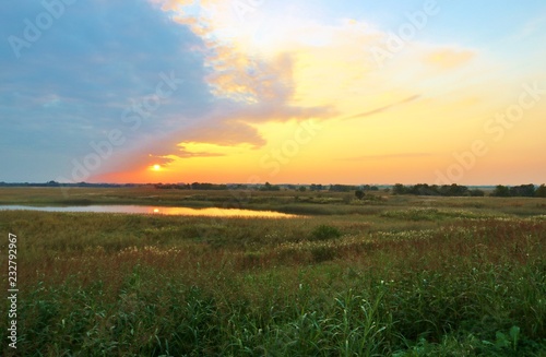 風景　夕焼け　渡良瀬　とちぎ © green7