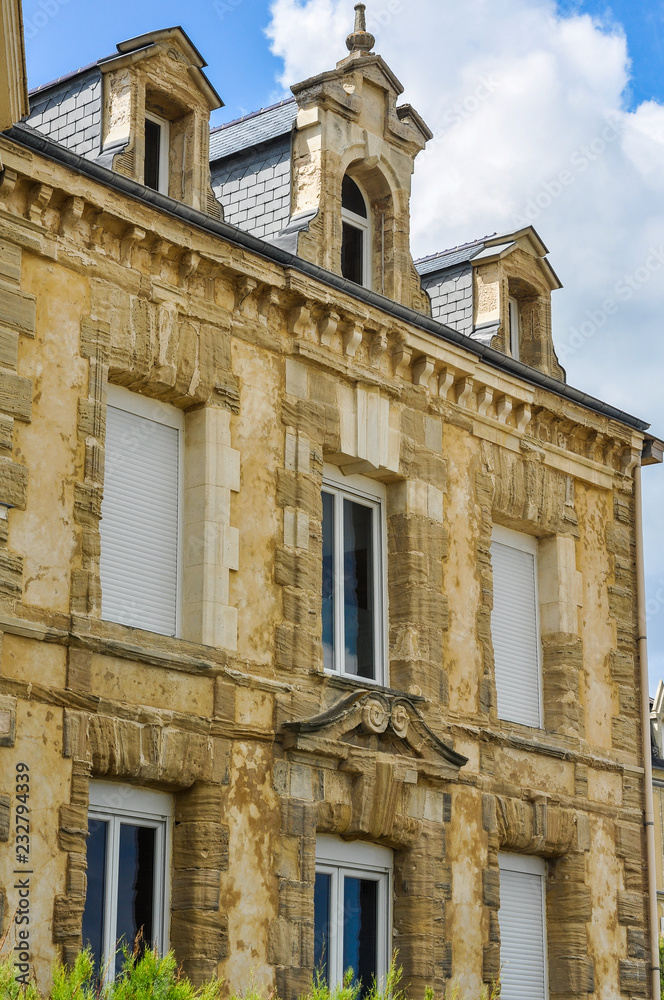 Arquitectura tradicional francesa, Arromanches, Normandía, Francia