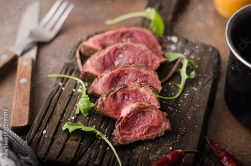 Homemade Beef Steak rare