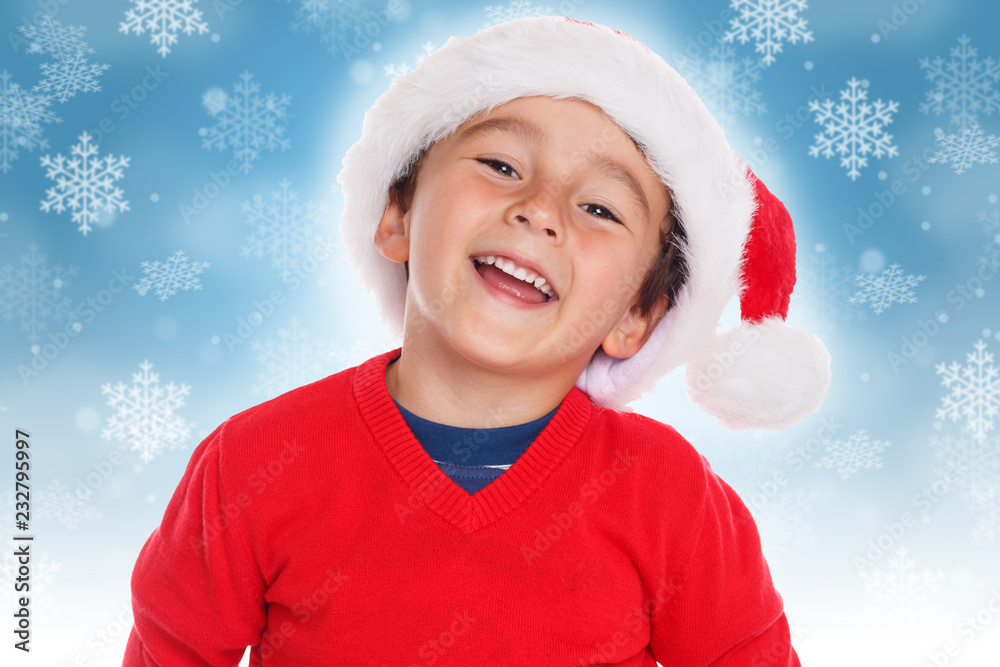 Wunschmotiv: Kind Junge Weihnachtsmann Nikolaus Weihnachten lachen #232795997