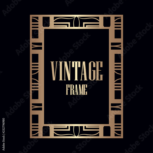 Art Deco border frame