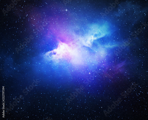 Universe filled with stars, nebula and galaxy